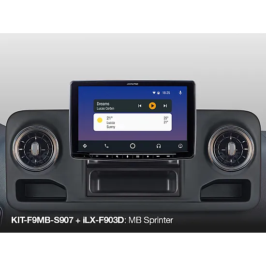 Alpine KIT-F9MB-S907 installation Kit for Mercedes Sprinter W907 (VS 30) from 2018 and newer Alpine KIT-F9MB-S907 installation Kit for Mercedes Sprinter W907 (VS 30) from 2018 and newer