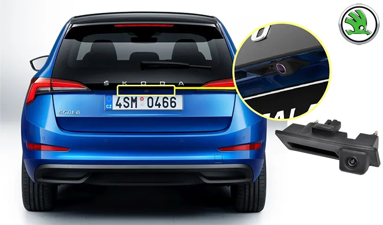 Kodiaq reversing rear view boot handle camera Skoda-scala-reversing-rear-view-boot-handle-camera
