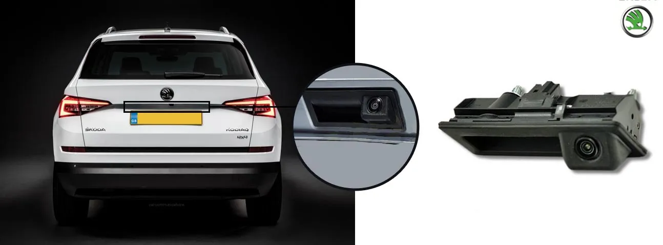 Kodiaq reversing rear view boot handle camera Kodiaq reversing rear view boot handle camera