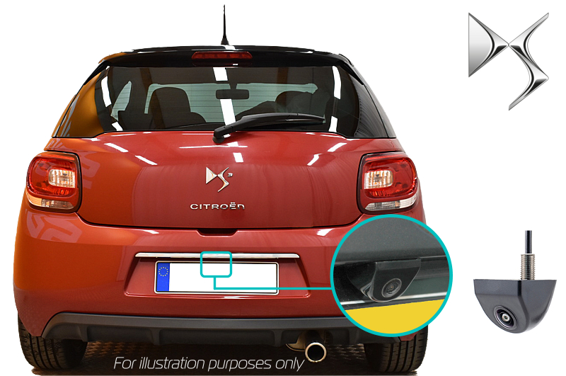 DS 3 retrofit reversing rear view camera kit solution - SMEG System 7" Touch Screen - Bolt Camera