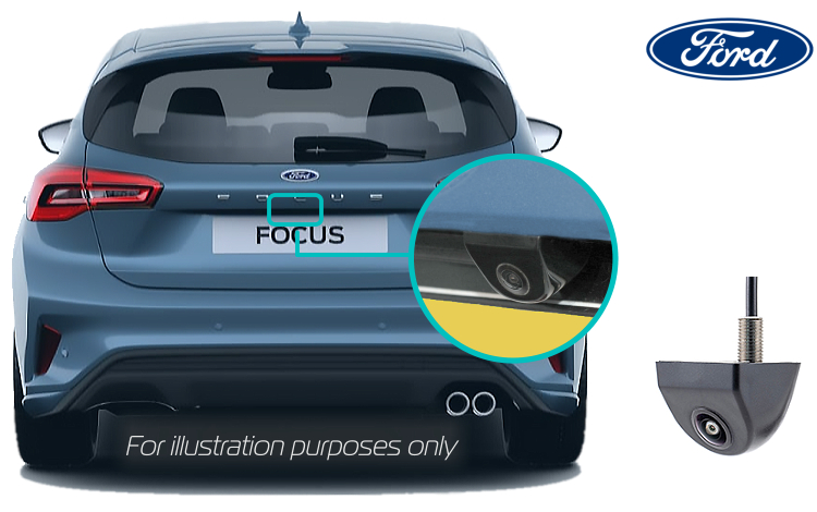 Ford Focus retrofit reversing rear view camera kit solution - 13.3" Touch Screen SYNC 4 System - camera 
