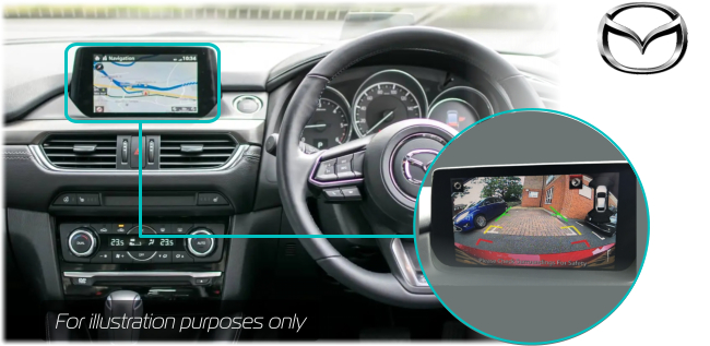 Mazda 6 reversing rear view camera kit solution MZD 7" Screen
